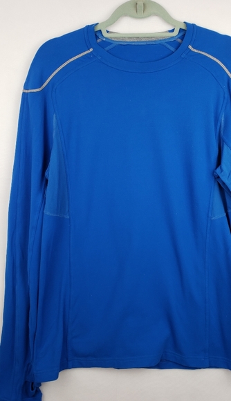 Lululemon Mens Shirt Blue Size L Long Sleeve - Picture 8 of 8